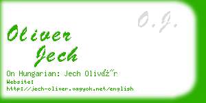 oliver jech business card